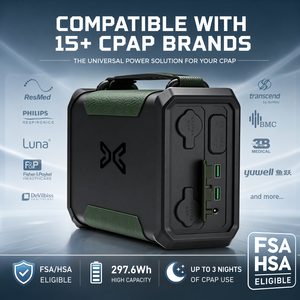 <span class=keywords><strong>Batterie</strong></span> rechargeable LiFePO4 297,6 Wh pour CPAP, compatible avec <span class=keywords><strong>ResMed</strong></span> <span class=keywords><strong>AirSense</strong></span> <span class=keywords><strong>10</strong></span>/11, AirCurve <span class=keywords><strong>10</strong></span>/11, AirMini et DreamStation, 3000 cycles - Product Image 2
