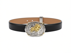 Boucle Irrégulière en Métal Noir Brûlé de 4,5 cm pour Ceinture - Product Image 1