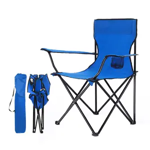 HF high quality Armrest camping picnic portable outdoor folding chair black sketch picnic beach Camping chair