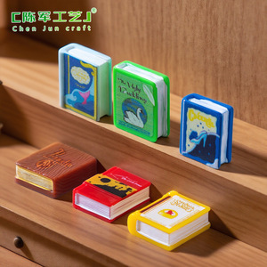 Artesanías de Resina, Micropaisaje Creativo, Serie de Libros de Cuentos de Hadas Nostálgicos, Casa de Muñecas, Decoraciones para Estanterías, Accesorios Colgantes - Product Image 3