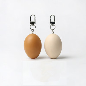 Uionen Creative Simulation Half Boiled Egg Keychain, Funny Egg Shape <b>Bag</b> Pendant Key Chain Fashion Jewelry <b>Bag</b> <b>Charm</b> Accessory - Product Image 5
