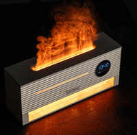 Diffuseur d'arômes à flamme 3D colorée, humidificateur d'air ultrasonique, décoration de maison de luxe, cadeau, effet de flamme de cheminée