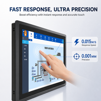 Moniteur tactile industriel étanche IP67 de 21,5, 27 et 32 pouces, écran LCD intégré en alliage d'aluminium pour distributeurs de carburant