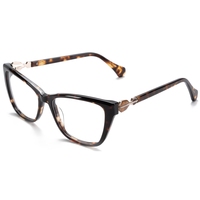 Monture de lunettes Elan Optical YB8503, modèle œil de chat classique populaire pour femmes, monture intégrale en acétate avec métal, livraison rapide.