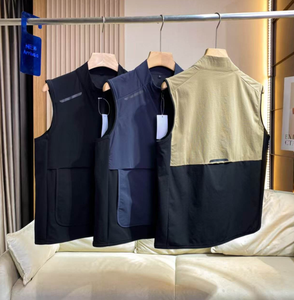 Veste sans manches unisexe personnalisée avec logo, col montant, résistante au soleil, respirante, légère, pour les déplacements en extérieur, imperméable - Product Image 5
