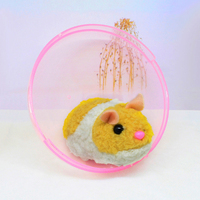 Jouet électronique populaire et amusant : Hamster roulant, jouets en peluche électriques en forme de hamster, balles jouets pour hamsters