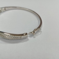 Gelang Bunga Infinity Perak Sterling S925 Berlapis Rhodium dengan Zirkonia Kubik, Perhiasan Pernikahan Wanita, Hadiah untuk Pengantin