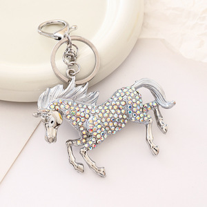<span class=keywords><strong>Porte</strong></span>-<span class=keywords><strong>clés</strong></span> de luxe en alliage de zinc avec strass en forme de cheval au galop, breloque de sac créative, <span class=keywords><strong>porte</strong></span>-<span class=keywords><strong>clés</strong></span> animal pour femmes et hommes, cadeau de festival - Product Image 4