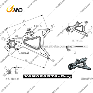 Wanou Vario 125 150 ESP kzr K59 <span class=keywords><strong>CNC</strong></span> đua sửa đổi xe máy <span class=keywords><strong>Swing</strong></span> cánh tay - Product Image 5