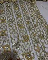 Perles brodées à la main de la meilleure qualité, dentelle ornée de strass, garnitures pour vêtements, disponibles au prix de gros en provenance d'Inde