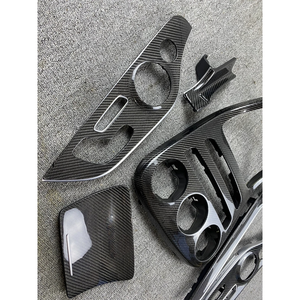 Juego de molduras interiores de fibra de carbono completa para consola central y paneles de puerta para Mercedes Benz W205 X253 C260L C200 C63 Coupé Accesorios - Product Image 4