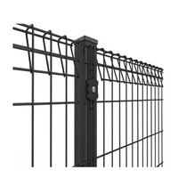 Clôture de sécurité BRC en panneaux grillagés enroulables de style coréen, en PVC galvanisé noir, durable et antirouille, vente en gros