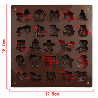 1153 Marchandise en Stock Moule Silicone Chocolat 25 Cavités Forme Boîte Cadeau Décoration Noël Bac à Glaçons Résine Moule Réutilisable