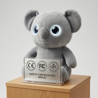 Peluche Koala Grise ChatGPT IA avec Capteur Tactile, Expressions LED Dynamiques, Recherche Multilingue, Faible MOQ, OEM ODM Disponibles