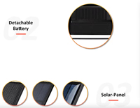 Nouvelle conception de projecteur solaire LED extérieur super lumineux, IP65 étanche, télécommande, lampes de jardin