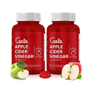 Sıcak satış 60 adet organik Vegan pancar kök ve vitamin kilo kaybı için elma şırası sirke Gummies