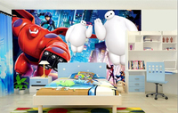Dessin animé enfants chambre spiderman superman conceptions 3D murale
