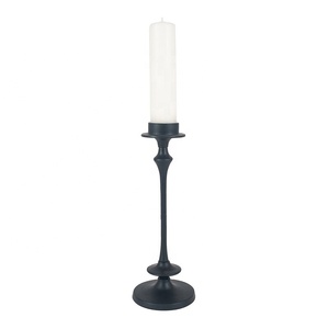 เชิงเทียนเหล็กสีดำสำหรับตกแต่งบ้าน ดีไซน์โลหะทนทาน - Product Image 2