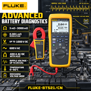 Analyseur de batterie avancé BT521 CN, testeur de résistance interne, de tension, de température et d'ondulation avec sonde BTL21 et enregistrement des données - Product Image 1