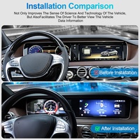 Navihua pour Mercedes Benz Classe S W222 2014 2017, mise à niveau de la voiture, autoradio Android à double écran avec tableau de bord LCD, multimédia, Carplay
