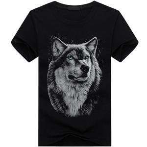 T-Shirt da uomo estiva con stampa 3D animale lupo moda Casual girocollo manica corta T-Shirt da uomo oversize da uomo T-Shirt da strada - Product Image 1