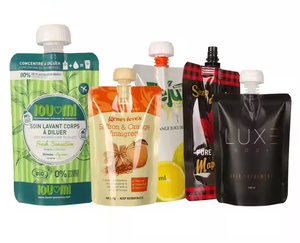 Tùy chỉnh in nhà máy đứng lên tái sử dụng bóp Jelly nước trái cây <span class=keywords><strong>doypack</strong></span> bao bì túi Táo Trái cây puree bé thực phẩm <span class=keywords><strong>Spout</strong></span> Pouch - Product Image 1