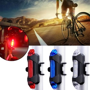 Feu arrière de vélo LED USB rechargeable, feux clignotants avant et arrière pour VTT, accessoires de sécurité pour la conduite nocturne - Product Image 2