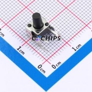 TS013-CBW0EH8.5 Tactile Switch Through hole-4P,7.5x7mm Switch Single Pole Single Throw Round Button 1.8N Right Angle Insert - Product Image 1