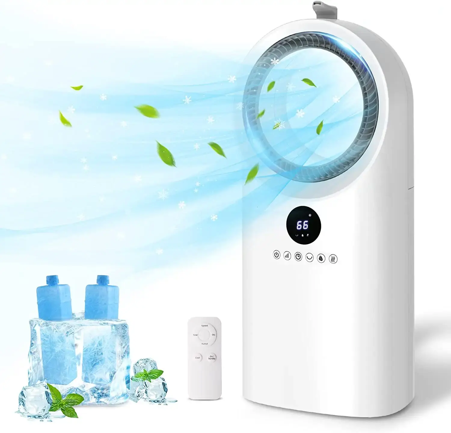 KONWIN Bladeless Water Air Cooler With Timer and Remote Control portable evaporative air cooling with Humidification Option