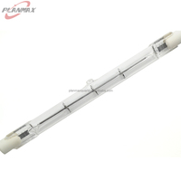 J118 Lampe chauffante infrarouge 175W 200W 250W 300W 500W Ruby Gold R7S Quartz Glass Halogen IR Heat Lamp