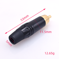Hi-Fi ses hoparlör kablosu 2A 12V anma için çinko alaşımlı kabuk ile High-End altın kaplama bakır RCA erkek lehim fiş konnektörü
