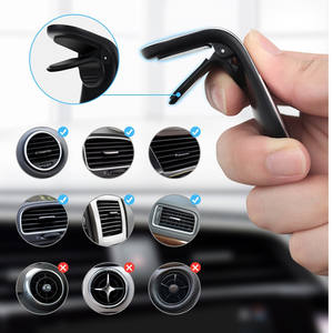 全球定位系统磁性车载电话支架l形电话支架，强磁金属车载通风口电话支架 - Product Image 4