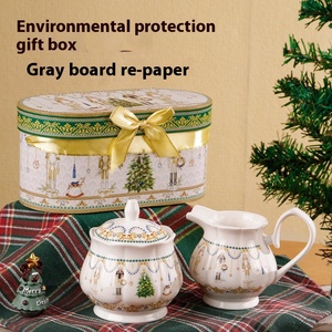 Tazza <span class=keywords><strong>da</strong></span> Caffè in Ceramica Smaltata Creativa ed Ecologica con Design Schiaccianoci, Confezione Regalo per Natale, Artigianato in Porcellana Fatta a Mano - Product Image 2