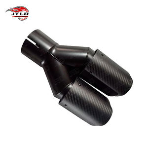 Punta de <span class=keywords><strong>escape</strong></span> de fibra de carbono universal para silenciador <span class=keywords><strong>Akrapovic</strong></span> | Doble <span class=keywords><strong>Salida</strong></span> de acero inoxidable negro MATE | Varios tamaños disponibles - Product Image 4