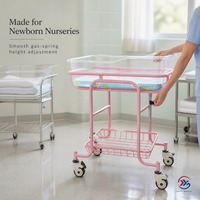 Meilleures ventes de mobilier hospitalier : Lit-berceau métallique pour nouveau-nés et nourrissons, idéal pour la gynécologie et l'obstétrique - Lansing Medical