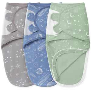 Baby Swaddle <b>Wrap</b> <b>Blanket</b> Soft Cotton Infant Sleeping <b>Blanket</b> with Cute Pattern for Newborn Baby Boys Girls - Product Image 3