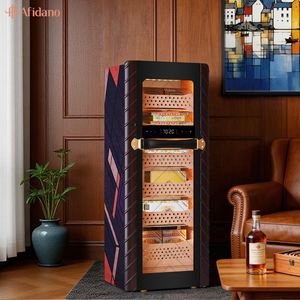 Modèle phare 2-en-1 : Humidor <span class=keywords><strong>à</strong></span> cigares et refroidisseur <span class=keywords><strong>à</strong></span> <span class=keywords><strong>vin</strong></span> combinés, intérieur en bois <span class=keywords><strong>de</strong></span> cèdre espagnol, armoire <span class=keywords><strong>à</strong></span> commande numérique pour maison <span class=keywords><strong>de</strong></span> luxe - Product Image 1
