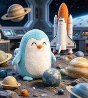Peluche pingouin bleu personnalisée OEM ODM avec rembourrage en coton PP, design super doux et moelleux pour usage promotionnel et anti-stress