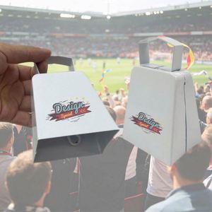 Clochette en acier à son clair, petite quantité minimale de commande (MOQ), avec logo personnalisé et design de poignée sur mesure, pour la décoration de mariage, l'équipement de compétition et les articles de marque - Product Image 1