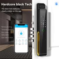 Cerradura Inteligente para Puerta Exterior, Digital, Táctil, Impermeable, con Huella Dactilar, para Puerta de Acero, Material de Aleación de Aluminio, Compatible con Tuya TTLock