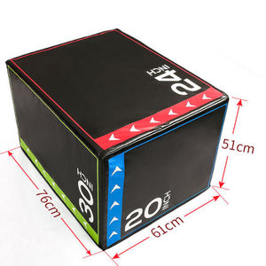Boîte d'entraînement souple en PVC pour saut et exercices, idéale pour la <span class=keywords><strong>maison</strong></span> et le <span class=keywords><strong>crossfit</strong></span>, avec plusieurs options pour l'entraînement de saut. - Product Image 1