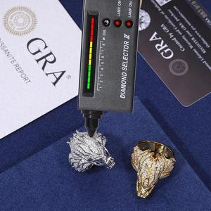 Cara De León S925 Moissanite Hip Hop Iced Out joyería de moda anillos de dragón para hombres Animal plata rey fiesta regalo de Navidad - Product Image 3