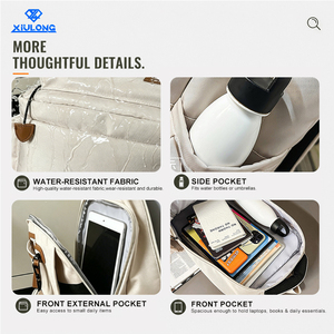 Mochila Escolar Plegable <span class=keywords><strong>de</strong></span> Moda Casual OEM ODM, Gran Capacidad, Múltiples Bolsillos, Ligera, con Bolsa Desmontable, para Estudiantes y Viajes - Product Image 4