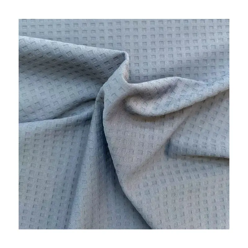 Siyuanda 100% polyester buruşuk doku kabarcık ızgara kumaş su geçirmez kare Spandex kumaş açık için kullanılan