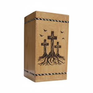 Urnas de cremación de madera Modernas Decorativas para uso funerario de adultos hechas a mano con logotipo personalizado a bajo precio - Product Image 1