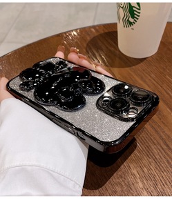 Симпатичный зеркальный чехол с блестками для мобильного телефона - Product Image 5