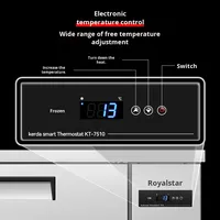 Réfrigérateur horizontal commercial en acier inoxydable à température unique, refroidissement par gel refroidi par air pour établi de cuisine