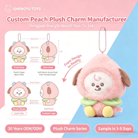 Porte-clés en peluche OEM ODM personnalisé, série peau foncée, style BTS Busan Limited, pour collection, cadeau, décoration