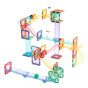 Kebo 108pcs Nhựa Nam Châm Gạch Học Tập Đá Cẩm Thạch Chạy Từ Xây Dựng Đồ Chơi ASTM Chứng Nhận Độ tuổi 2-14 + Chàng Trai Và Cô Gái Bộ Quà Tặng - Product Image 2