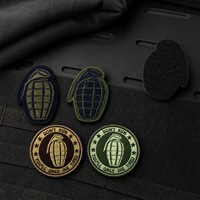 Patch tactique brodé humoristique en forme de grenade, motif étoile circulaire, badge Velcro pour vêtements et sacs à dos